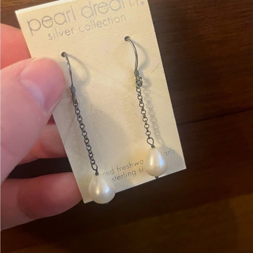 Silver Freshwater Pearl Earrings